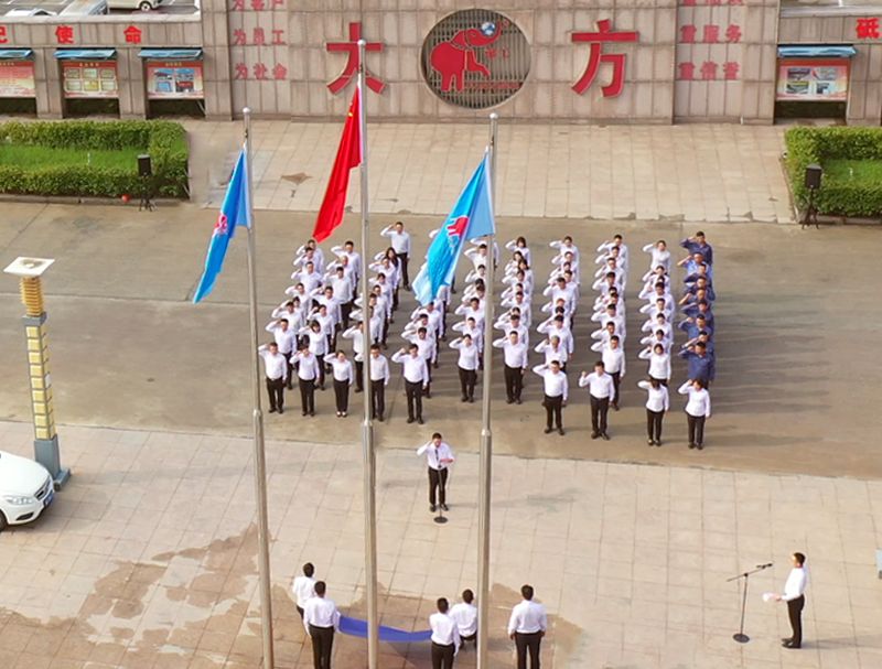 风华正茂 筑梦百年︱大方控股集团隆重举行升旗仪式